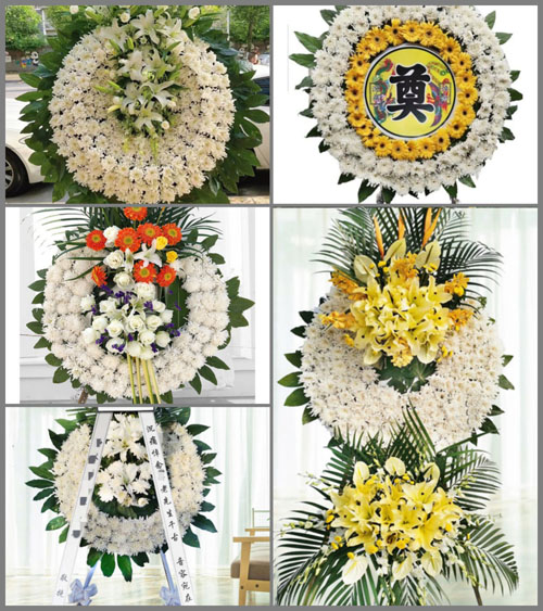 浙江省丽水青田县万山乡陈吾寮村花圈速递